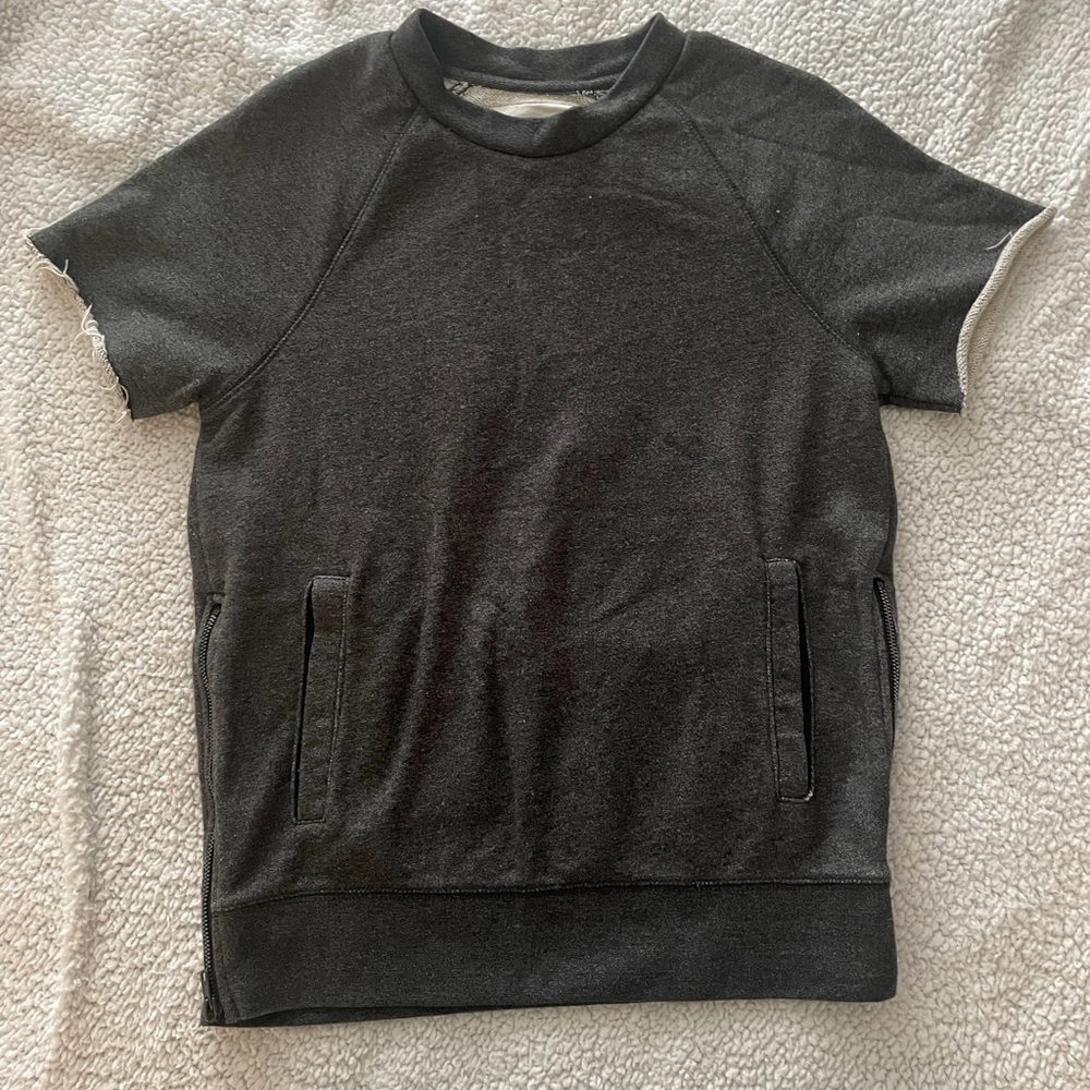 Charcoal Short Sleeve Sweatshirt
